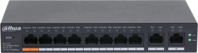 Коммутатор Dahua DH-CS4010-8ET-60 (L2) 8x100Мбит/с 2xКомбо(1000BASE-T/SFP) 60W управляемый