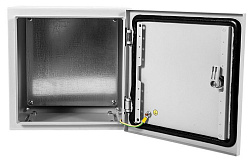 Шкаф электротехнический Elbox EMW-400.400.210-1-IP66 настенный 400мм 210мм несъемн.бок.пан. 50кг серый