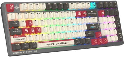 Клавиатура A4Tech Bloody WS98 Pixels Red механическая темно-серый/белый USB беспроводная BT/Radio Multimedia for gamer LED (WS98)