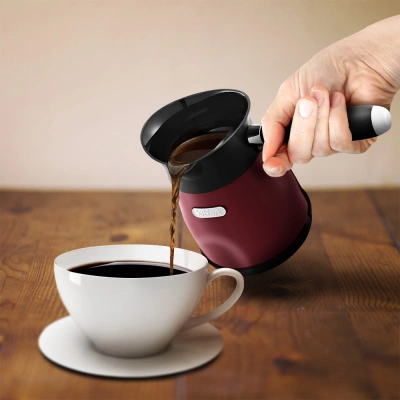 Кофеварка электрическая турка Kitfort КТ-7499 1000Вт красный/черный