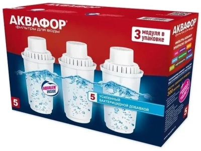 Картридж Аквафор В5 (упак. 3шт) для кувшинов ресурс:300л (упак.:3шт)