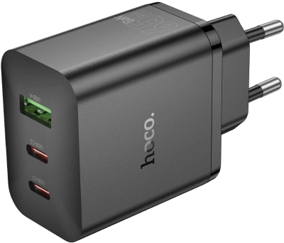Сетевое зар./устр. Hoco Scenery PD65W 65W 3A (PD) USB/2xUSB Type-C универсальное черный (41098)