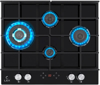 Газовая варочная поверхность Lex GVG 644 T BL черный