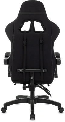 Кресло игровое Zombie Weaver черный с подголов. крестов. пластик подст.для ног пластик черный