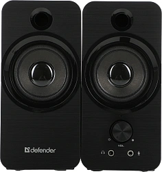 Колонки Defender SPK-190 2.0 черный 8Вт портативные