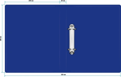 Папка на 2-х кольцах Silwerhof Eco A4 пластик 0.5мм кор.30мм синий