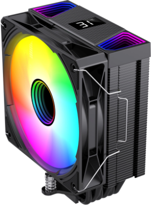 Устройство охлаждения(кулер) Bloody BD-AC220-ARGB1 ARGB Soc-AM5/AM4/1200/1700/1851 черный 4-pin 14-26dB Al+Cu LCD 220W 596gr Ret (BD-AC220-ARGB1-BK)