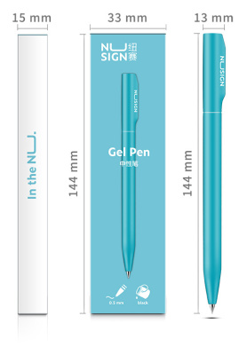 Ручка гелев. Deli Nusign NS552blue голубой черн. черн. линия 0.5мм
