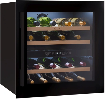 Винный шкаф Lex LWD6036BL dual zone 1-нокамерн. черный стекло (CHAT500007)