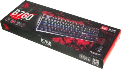 Клавиатура A4Tech Bloody B760 механическая серый USB for gamer LED (B760 GREY (BLACK SWITCH))