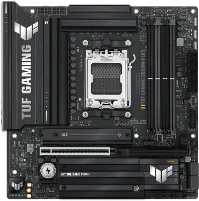 Материнская плата Asus TUF GAMING B850M-PLUS SocketAM5 AMD B850 4xDDR5 mATX AC`97 8ch(7.1) 2.5Gg RAID+HDMI+DP
