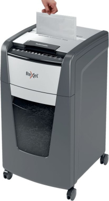 Шредер Rexel Optimum AutoFeed 300X черный с автоподачей (секр.P-4) фрагменты 300лист. 60лтр. скрепки скобы пл.карты