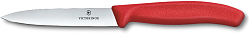 Нож кухонный Victorinox Swiss Classic 6.7701.C1 для овощей лезв.100мм прямая заточка красный