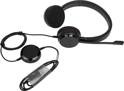 Наушники с микрофоном Jabra Evolve 20 черный накладные USB оголовье (4999-823-169)