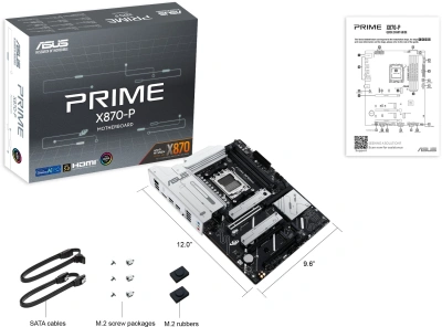 Материнская плата Asus PRIME X870-P SocketAM5 AMD X870 4xDDR5 ATX AC`97 8ch(7.1) 2.5Gg RAID+HDMI