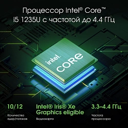 Ноутбук Digma Pro Pactos Core i5 1235U 16Gb SSD512Gb Intel Iris Xe graphics 16" IPS WUXGA (1920x1200) Windows 11 Pro dk.grey WiFi BT Cam 5500mAh (DN16P5-ADXW01)