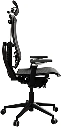 Кресло руководителя эргономичное Метта Yoga Spine Black Edition черный сиденье черный сетка с подголов. крестов.5-луч. металл хром
