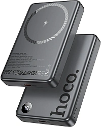 Мобильный аккумулятор Hoco Q34 Clever 10000mAh QC3.0/PD3.0 20W 3A беспров.зар. серый (44068)