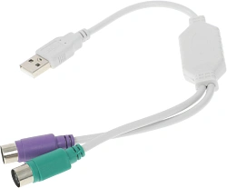 Кабель Premier 6-082-PS2 USB 2.0 A(m) PS/2 (f) 0.3м серый (пакет)