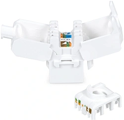 Модуль Cabeus KJ-RJ45-CAT.5E-180-TOOLLESS информ. KeystoneRJ45 кат.5E бел.