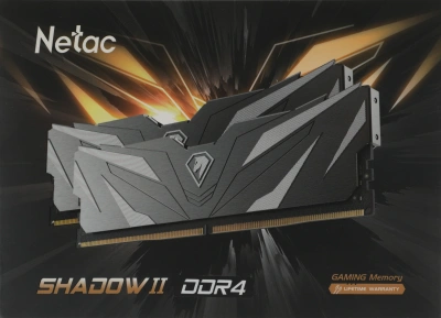 Память DDR4 2x8GB 3600MHz Netac NTSWD4P36DP-16K Shadow II RTL Gaming PC4-28800 CL18 DIMM 288-pin 1.35В kit Intel с радиатором Ret