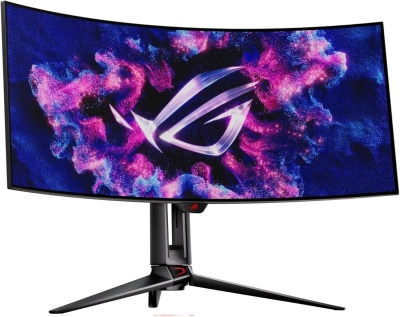 Монитор Asus 34" ROG Swift PG34WCDM черный OLED LED 21:9 HDMI матовая HAS Piv 450cd 178гр/178гр 3440x1440 240Hz G-Sync FreeSync Premium DP 2K USB 8.4кг