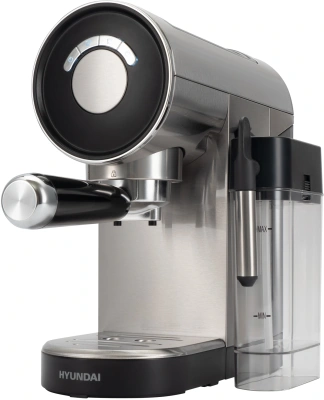 Кофеварка рожковая Hyundai HEM-4305 1350Вт серебристый/черный