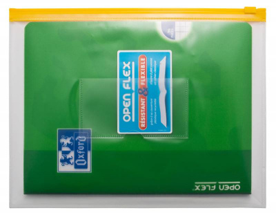 Папка на молнии ZIP Бюрократ -BPM5AYEL A5 полипропилен 0.15мм карм.для визит. цвет молнии желтый