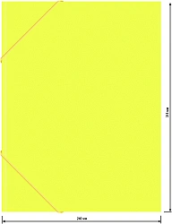 Папка на резинке Бюрократ Double Neon DNE510YEL A4 пластик кор.30мм 0.5мм желтый