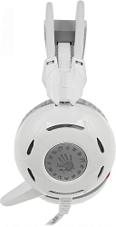 Наушники с микрофоном A4Tech Bloody G300 белый/серый 1.8м мониторные оголовье (G300 WHITE+GREY)
