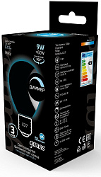 Лампа светодиодная Gauss Filament 105202209-D 9Вт цок.:E27 шар 220B св.свеч.бел.нейт. (упак.:10шт)