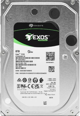 Жесткий диск Seagate SATA-III 8TB ST8000NM017B Server Exos 7E10 4KN (7200rpm) 256Mb 3.5"