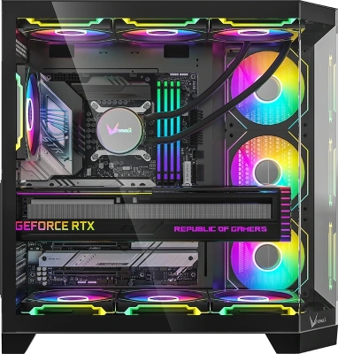 Корпус Formula Crystal Z6 Floe черный без БП ATX 4x120mm 2xUSB3.0 1xUSB3.1 audio bott PSU