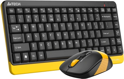 Клавиатура + мышь A4Tech Fstyler FG1110 клав:черный/желтый мышь:черный/желтый USB беспроводная Multimedia (FG1110 BUMBLEBEE)