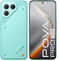 Смартфон Tecno Pova 7 Pro 5G 256Gb 8Gb зеленый моноблок 3G 4G 2Sim 6.78" 1224x2720 Android 15 64Mpix 802.11 a/b/g/n/ac/ax NFC GPS GSM900/1800 Protect