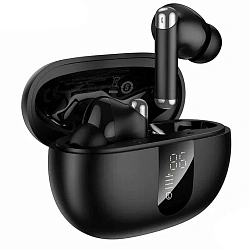 Гарнитура вкладыши Hoco EQ26 черный беспроводные bluetooth в ушной раковине (52155)