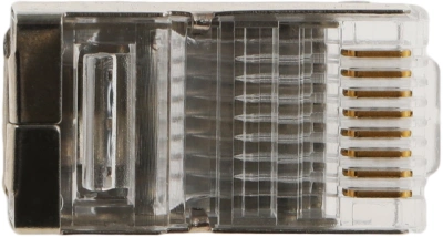 Коннектор WRline (WR-8P8C-5E-SH) FTP кат.5E RJ45 прозрачный (упак.:100шт)