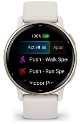 Смарт-часы Garmin Vivoactive 5 30.4мм 1.2" AMOLED корп.белый рем.белый разм.брасл.:125-190мм (010-02862-11)
