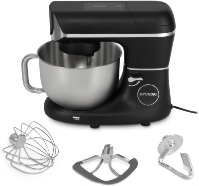 Кухонная машина Hyundai HYM-S8591 планетар.вращ. 1500Вт черный/серебристый