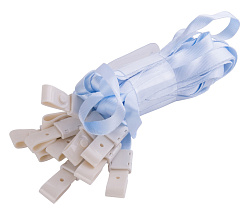 Шнур для пропуска Deli 8352l-blue 45х1см нейлон голубой (упак.:12шт) пластиковый пакет