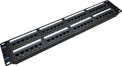 Патч-панель Lanmaster TWT-PP48UTP/6 19" 2U 48xRJ45 кат.6 UTP