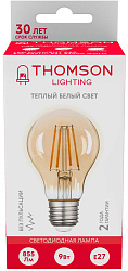 Лампа филам. Thomson Filament TH-B2111 9Вт цок.:E27 груша 220B св.свеч.бел.теп. A60 (упак.:1шт)
