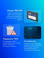 Накопитель SSD Patriot SATA-III 1TB P210S1TB25 P210 2.5"