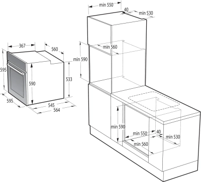 Духовой шкаф Электрический Gorenje BO6735E05B черный