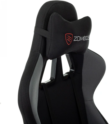 Кресло игровое Zombie Weaver черный/серый с подголов. крестов. пластик подст.для ног пластик черный