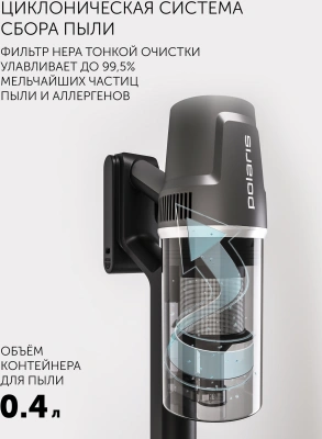 Пылесос Polaris CyclonicPRO PVCS 4050 500Вт черный/серебристый
