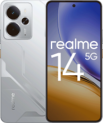 Смартфон Realme RMX5070 14 5G 256Gb 12Gb серебристый моноблок 3G 4G 2Sim 6.67" 1080x2400 Android 15 50Mpix 802.11 a/b/g/n/ac/ax NFC GPS GSM900/1800 GSM1900 Protect
