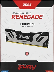 Память DDR5 16GB 8000MHz Kingston KF580C38RS-16 Fury Renegade Black RTL Gaming PC5-64000 CL38 DIMM 288-pin 1.45В single rank с радиатором Ret