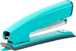 Степлер Kw-Trio 055C4BLUE 24/6 26/6 (20листов) встроенный антистеплер голубой 100скоб металл/пластик закрытый/открытый/прямой коробка