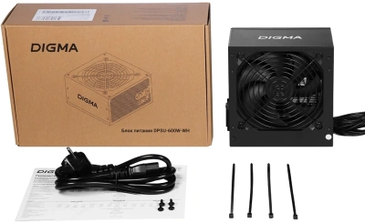 Блок питания Digma ATX 600W DPSU-600W-WH 80+ white (20+4pin) APFC 120mm fan 6xSATA RTL